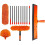 Telescopic Duster, Microfiber With Long Handle, Cobweb Cleaning Tool, Lightweight, Flexible, 7in For Shelf Wall Window Orange 2