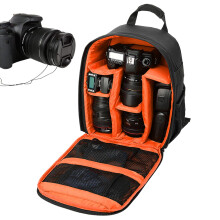 Travel Camera Backpack 12.99 X 10.43 X 4.92, Shockproof DSLR Organizer, Padded Compartments, Comfortable Straps, Orange