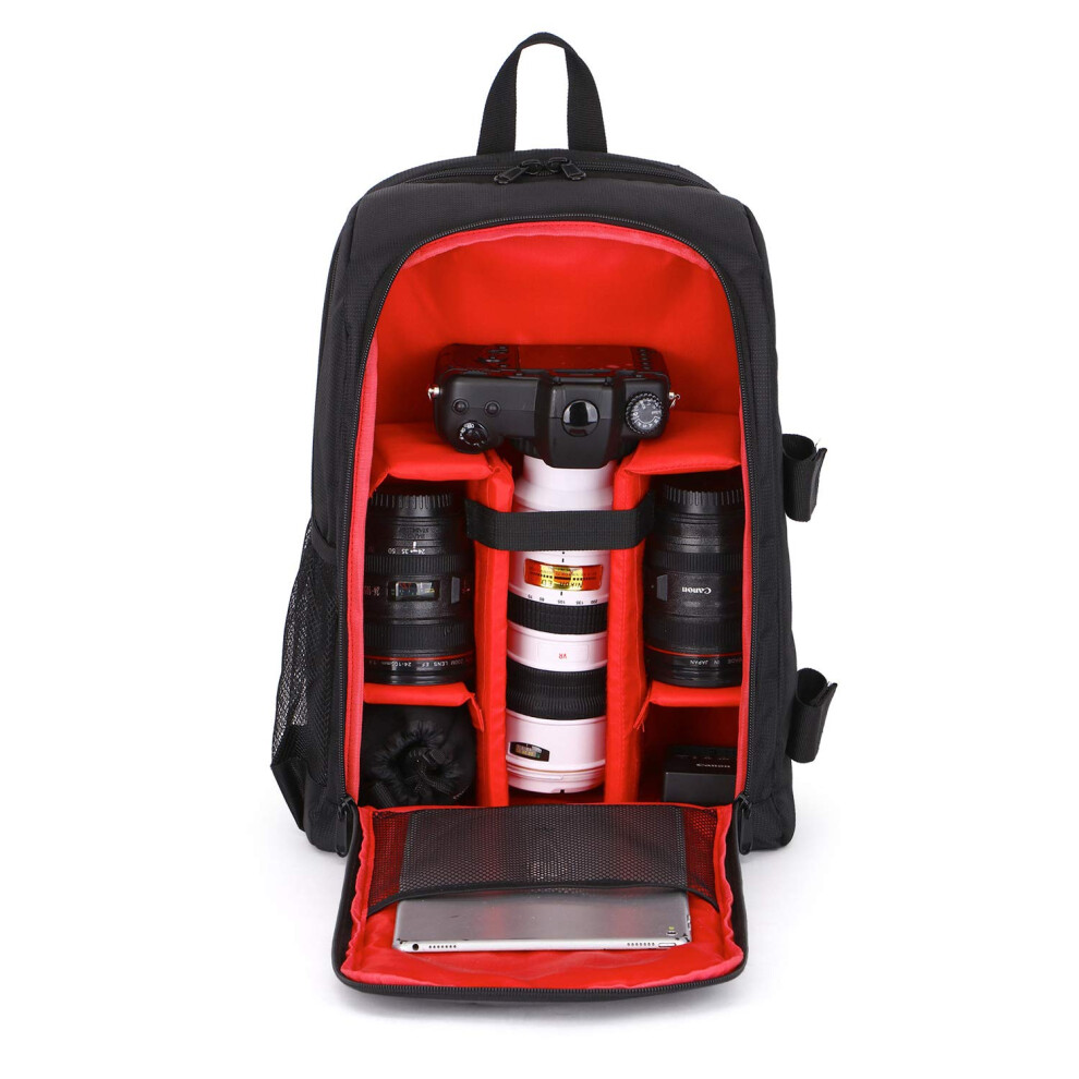 Camera Backpack Pro Dslr Bag Laptop Compartment, Tripod Carrier, Waterresistant Shockproof, For Canon/Nikon/Sony Model 2 9426802726398