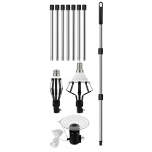 Extension Pole for Bulbs 4 m Extension Rod With Suction Cup for Chandeliers and Spotlights Ceilings