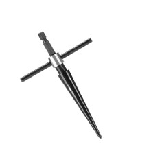 Taper Reamer Drill Bit Hex Shank Chamfer T Handle Metric Woodwork Core Cutting DIY Bridge Pin Hole Cutter(Reamer Drill Bit A)