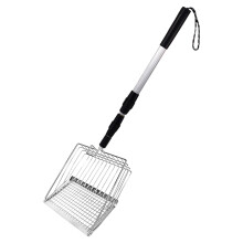 Long Handle Cat Litter Scoop – Aluminum Alloy with Ergonomic Grip, AntiStick