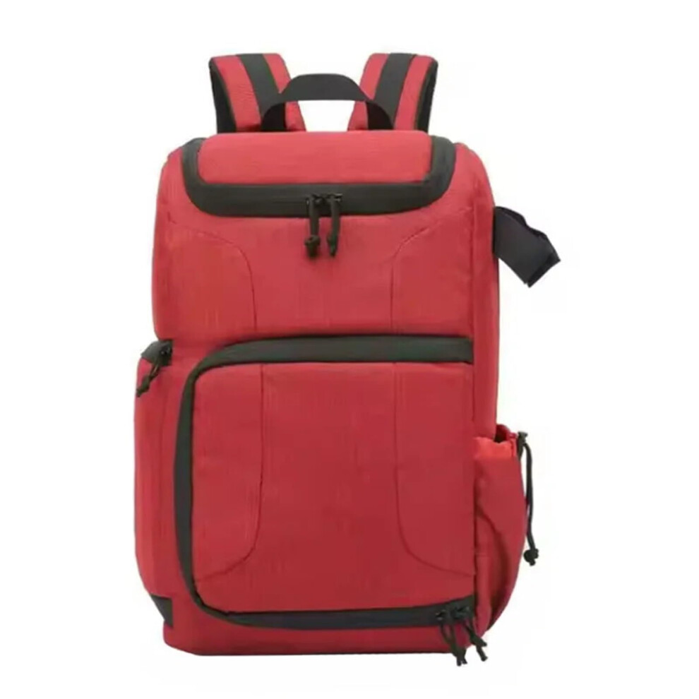 Waterproof Camera Bag For Canon Nikon Sony Xiaomi Laptop Dslr Travel Backpack Tripod Lens Pouch Rosso 9189345441721