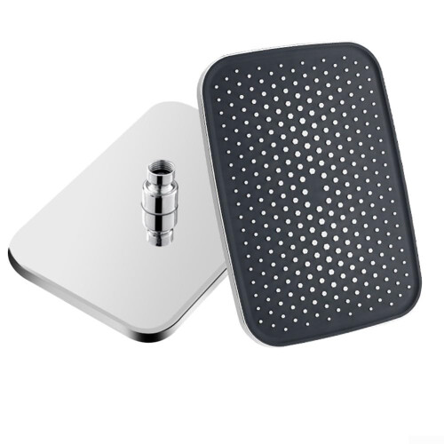 Pressure Ceiling Mount Shower Head, Easy Installation, ABS Material, Refreshing Shower Experience (Silver)