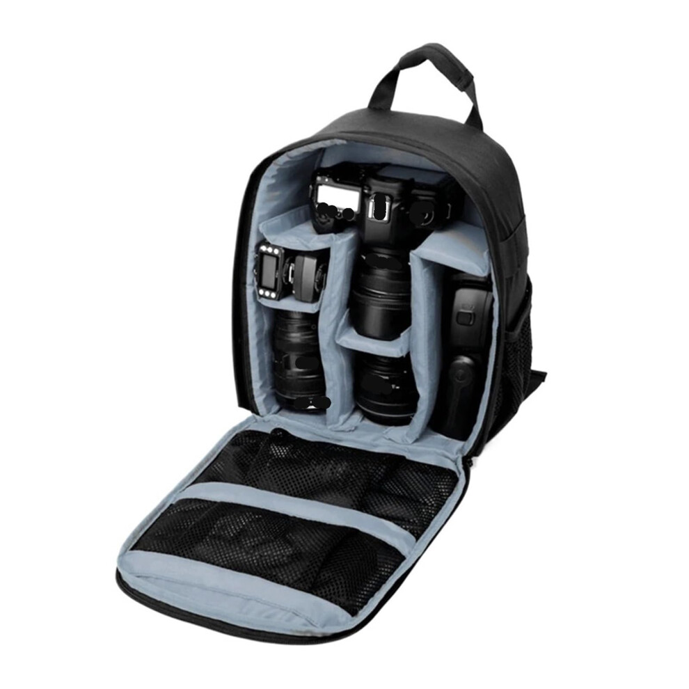 Waterproof Dslr Backpack Video Digital Camera Bag Multi Functional Outdoor Photo Case For Dslr Lenses Large Grey 9189345441936