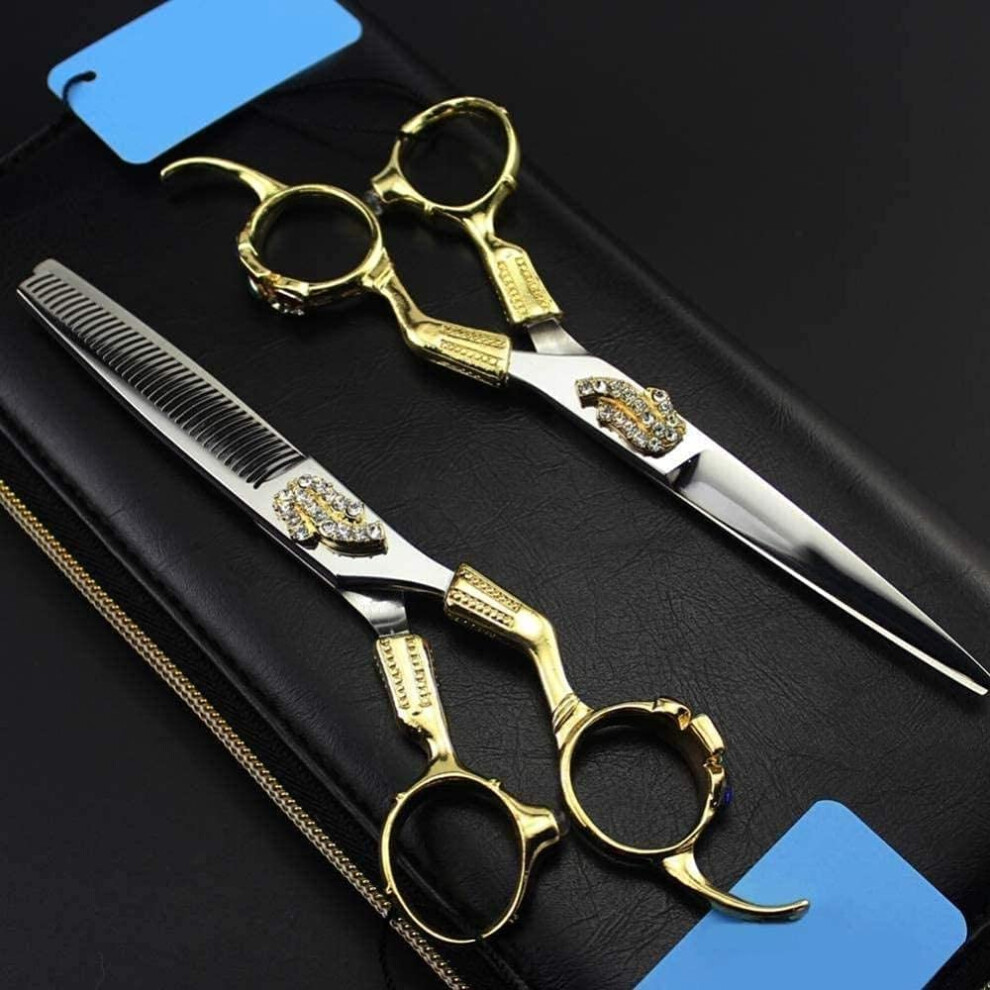 Hairdressing Scissors Kits Stainless Steel Hair Cutting Shears Set 6inch