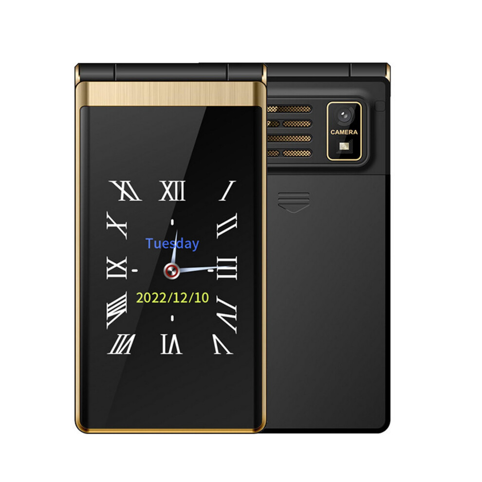 Senior Hot Spot Flip Phone, 2.8 Inch Display, 2G/4G Lte Dual Sim, Sos, Mp3 Fm Radio, Big Button, Color Gold 9347817359312