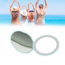 3,5-Zoll-LED-High-Definition-Make-up-Spiegel 1X/2X Vergrößerung Tragbar, Grün, Faltbar, Beleuchtet