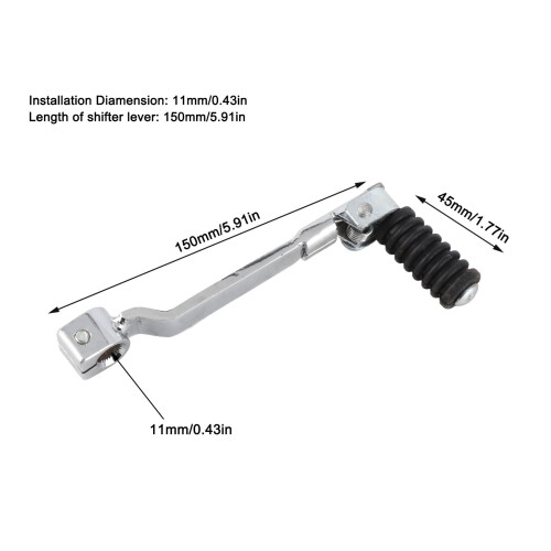 High-Strength 11mm Aluminum Shift Lever for Dirt Pit Bikes 50cc-125cc 2