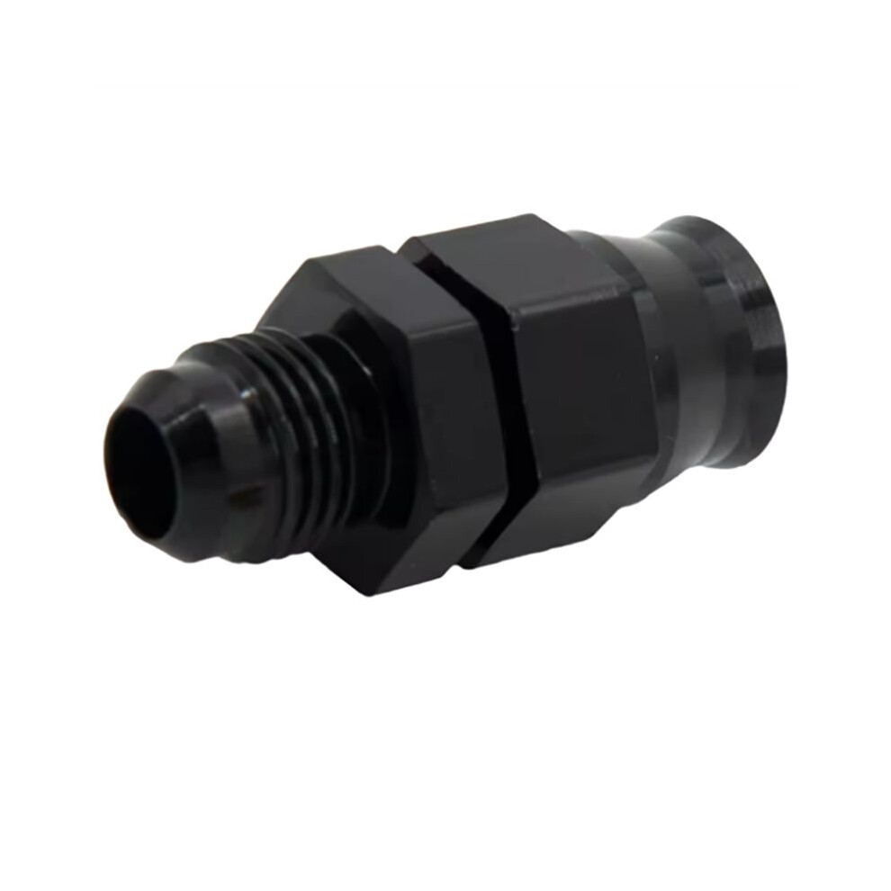 Anodized Aluminum Straight An6 Male To An6 Male To 3/8Inch Tube Hose Fitting Adapter Black 6031041035946