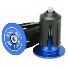 2pcs Aluminum Alloy Handlebar Plugs for Bicycles Blue, Fits 15.9-21.4mm