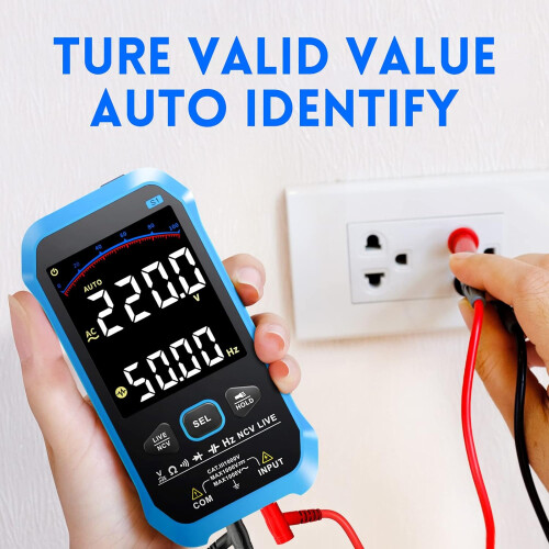 Color Display Multimeter ACDC Resistance Capacitance DiodeTester With Sound Light Reminder 2