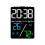 Multifunction Electronic Clock With Temperature And Humidity Display Adjustable Brightness Screen Battery Powered Black 1