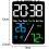 Multifunction Electronic Clock With Temperature And Humidity Display Adjustable Brightness Screen Battery Powered Black 2