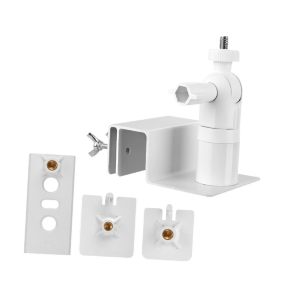 Security Camera Mount 360 Adjustable No Drill Stainless Steel Bracket For Indoor Outdoor Siding White 9189345442872