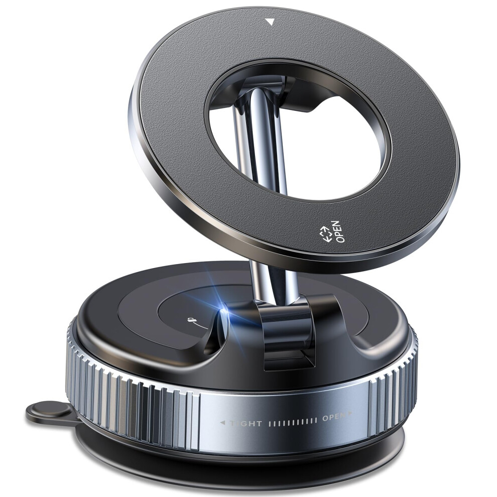 Car Phone Mount Compatible With Magsafe With Magnetic Lock And Strong Suction, 360 Rotation For Dashboard And Windshield 9382693067463