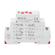 Vertragingsrelais met LED-indicator AC/DC 12V/240V, vertragingstimermodule, DIN-railmontage, zeer breed vertragingsbereik voor industriële