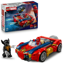 LEGO Marvel 76336 Spider-Man und sein Fahrzeug gegen venomisierten Wolverine - Spielzeug ab 7 Jahren