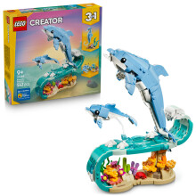 LEGO Creator 3-in-1 31385 Meerestiere: Die schönen Delfine - Bau-set ab 9 Jahren