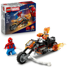 LEGO Marvel 76335 Spider-Man und sein Motorrad gegen Ghost Rider - Spielzeug Junge oder Mädchen 6 Jahre