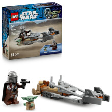 LEGO Star Wars 75436 Das Speeder Bike von Mandalorian und Grogu - Spielzeug ab 6 Jahren - Geschenkidee