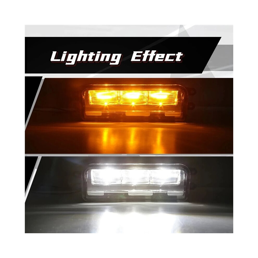 Front Led Fog Lights Kit W/ Led Signal Lights Wires Relay For Tacoma 24-25 Daytime Running Lamp Amber 6032542468622