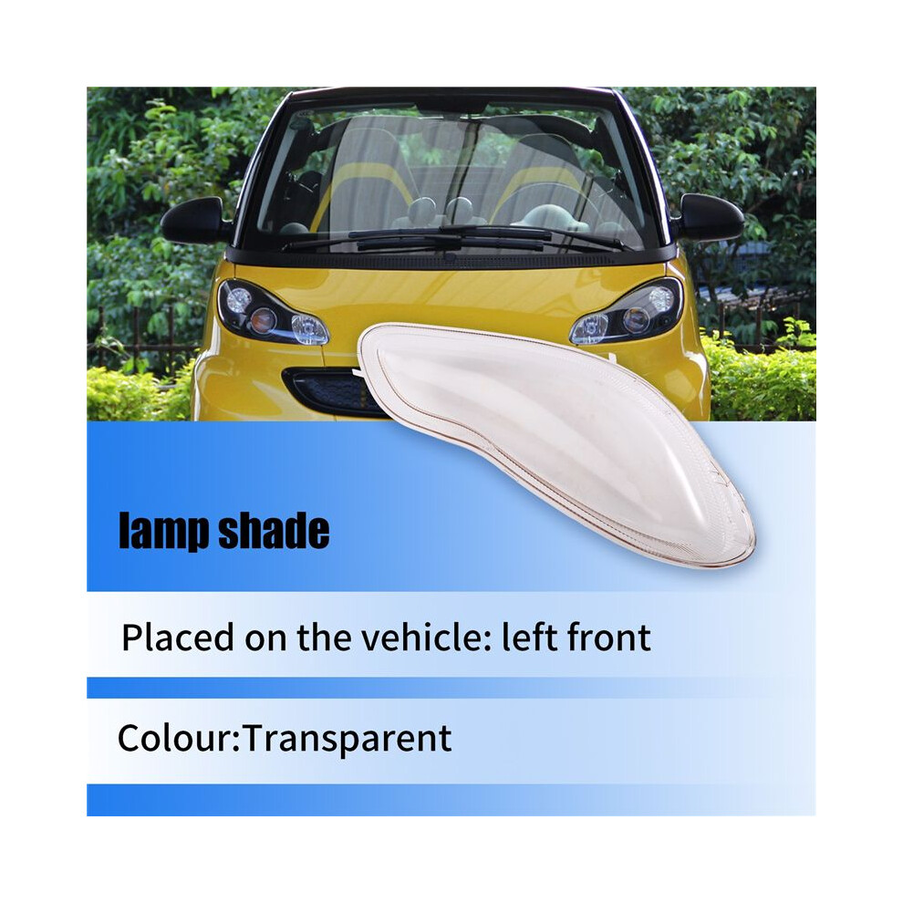 For - Fortwo W451 2009 - 2015 Car Head Shell Transparent Mask Lens Lampshade Left Light 6031877234988