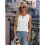 Dames Mouwloos Tanktop Wit M 5