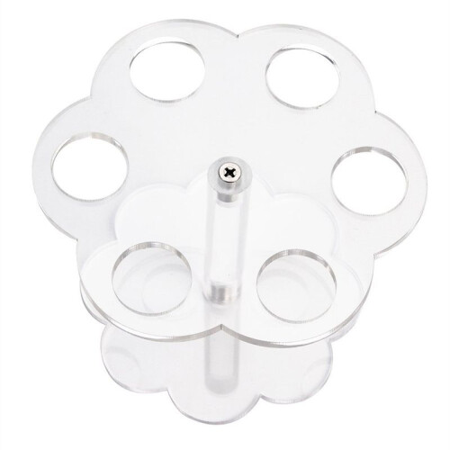 1Pcs 6 Trous Acrylique Support de Support de CôNe de CrèMe GlacéE Transparent 1