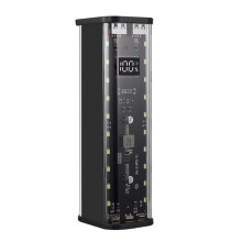 Gör-det-Själv-Strömkällor Box 18650 Batterihållare 8-Plats, med Högeffektiv Laddning Digital Skärm Svart