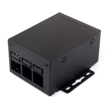 Carcasa Metálica de Industrial (D) para Raspberry Pi 5, Mayor Espacio Interno, Compatible con la Instalación del Ventilador de Refrigeración