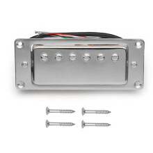 Elektrische Gitaar Humbucker Pickup 6-Gats voor LP-Gitaar, Universeel, Zilver