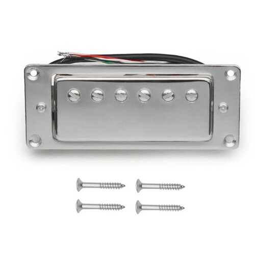 Elgitarr Humbucker Pickup 6 Hål  för LP Gitarr Universal Passform Silver