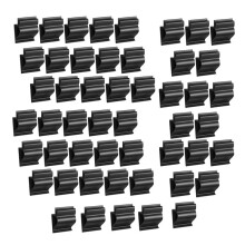 50 Piezas de Clip de Plástico Negro para Etiquetas de Alimentos, Reutilizable, para Bandeja de Comida, para Buffet