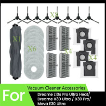 23 Stuks voor  L10s Pro Ultra Heat RLL82CE/X30 Ultra/Mova E30 Ultra Stofzuigeronderdelen, Hoofdborstel, Filter, Dweil, Stofzak