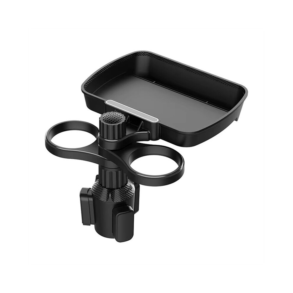 Dual Cup Holder Expander Adjustable For 360Rotating Multifunctional Car Cup Holder Snack Tray Drink Holder 6031918765952