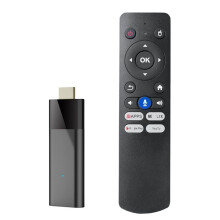 Q6 TV Stick Télécommande Vocale 2G + 8G Android 10 2.4G / 5G WiFi + BT4.0 H313 TV Box Android TV Dongle PK DQ03 2G + 8G
