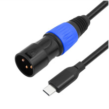 Tipo C A XLR Macho Cable de Audio Aux Tipo C A XLR Macho de Salida Estéreo Cable USB Tipo-C Macho A XLR Macho Cable Conectar y Usar