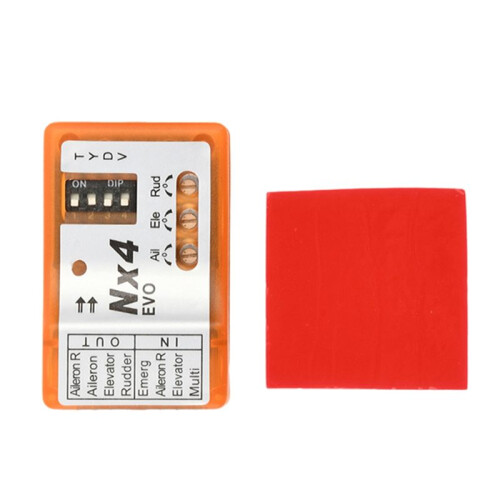 För NX4 EVO Flight Controller 3D Flight Gyroscope Balance för Fastvingade Flygplan Support Rate/Hold/Gyro Off Mode 2