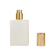 Spray Bottles 30ml Screw Cap Square Glass Spray Bottle Perfume Bottle White Color Cosmetic Packaging