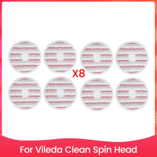 Repuestos de Almohadillas de Microfibra para Mopa Vileda Clean Spin. Repuestos de Cabezal Lavables para Mopa de Piso.