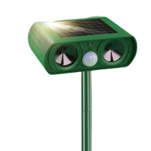 Repelente Solar para Gatos de Exterior, Repelente Ultrasónico para Gatos, Repele Eficazmente Gatos, Pájaros, Zorros, Mapaches, Conejos y Roedores.