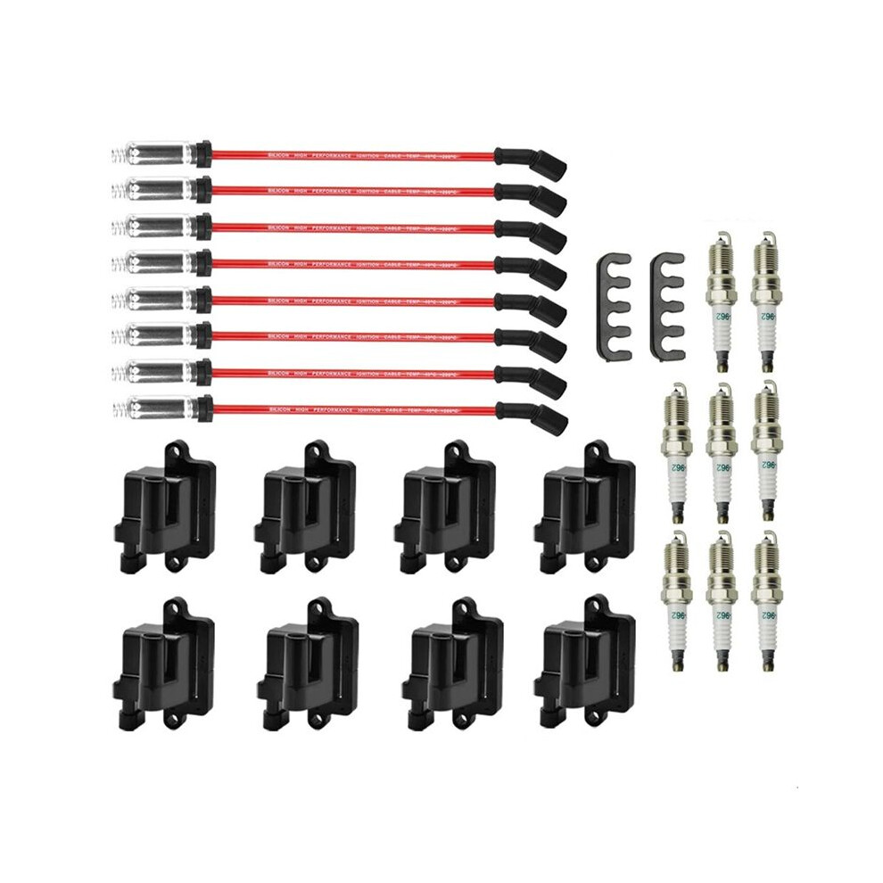 1Set For Chevy 4.8L 5.3L 6.0L 8.1L Square Ignition Coil 12556893, 12558693 41-962 19299585 Wire 9059 6032593229579