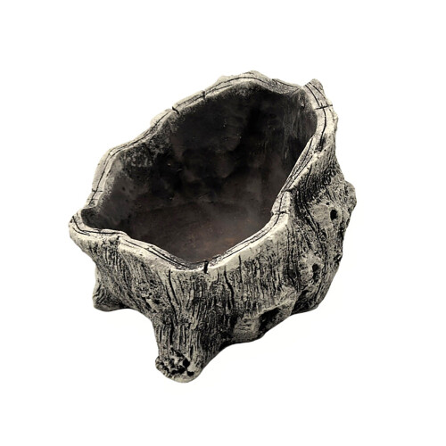 Artistic Cement Flowerpots with Tree Root Designs-Light Grey
