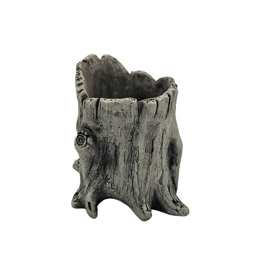 Stumps Flower Pots Cement Rustics for Strawberry-silver gray 12