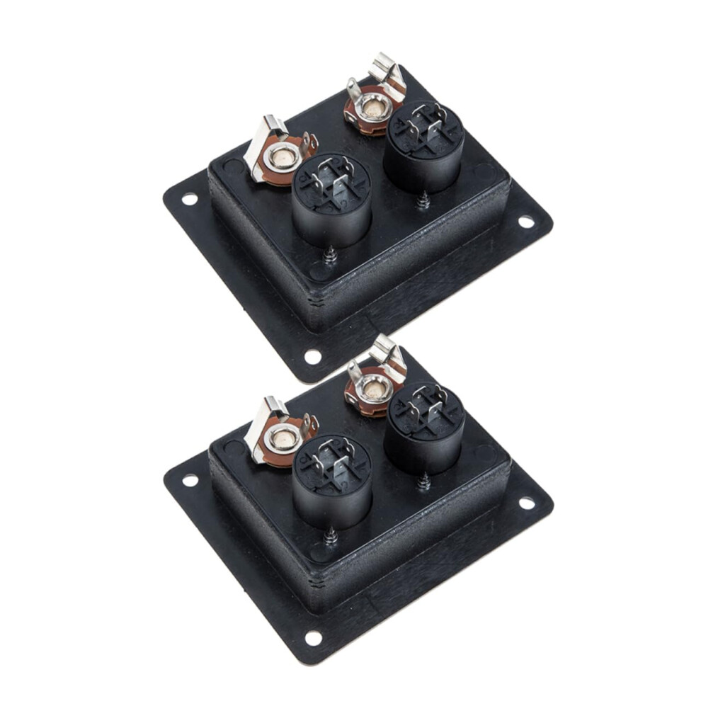Speaker Terminal Block Square Two Pack With Double Binding Posts Spring Loaded Connectors For Home And Car Subwoofer Box 9189345443732