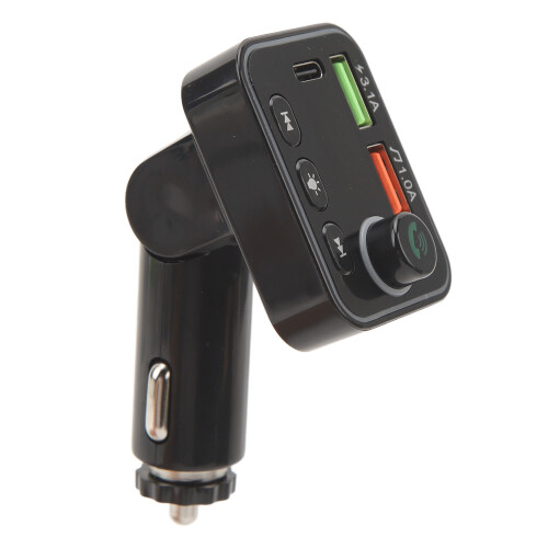 Handsfree Calling Bluetooth Adapter Car FM Transmitter LED Backlit Crystal Clear Audio Transmission Voice Control Smart Undervoltage Detection 2