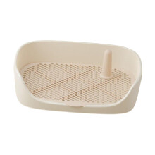 Dog Toilet Training Potty Tray Beige 40x30x11cm For Bunny Pet Training Pad Compatible Potty Trainer
