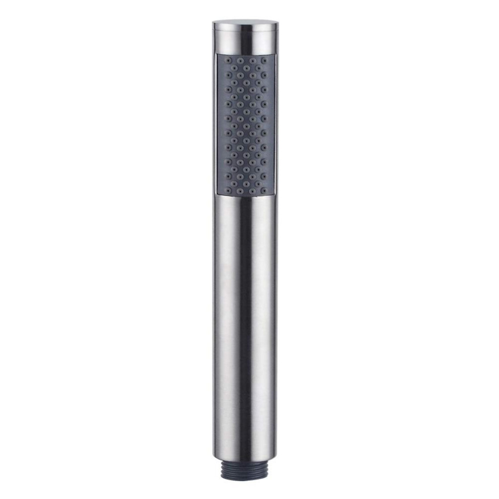 Bathroom Sus304 Stainless Steel Single Function Round Handheld Shower Head With Rub Clog Nozzles Brushed Nickel 9426802729597