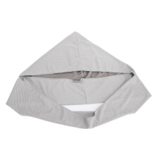 U-Shaped Cooling Hoodie Towel Microfiber Breathable Sun Protection Grey